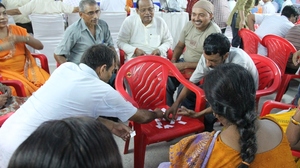 Teachers in Bihar playing skills games