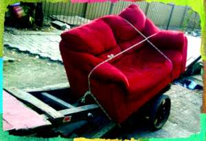 Red sofa