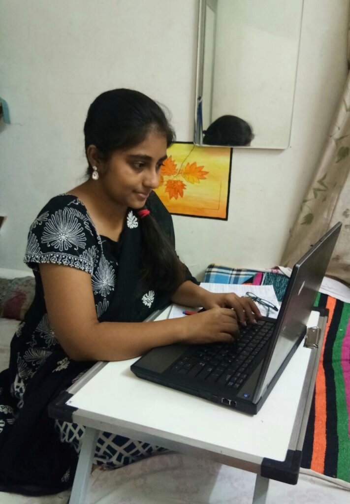 Vanita working from home