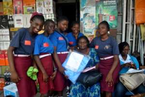 Clegg girls donate mosquito nets to community