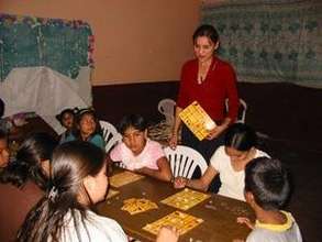 Yaqui Kids playing with their teacher