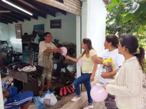 We went out to visit the homes of the community