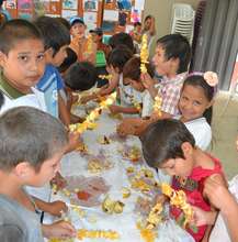 Fruit brochette. Delicious and healthy!