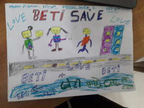 Poster made by children on Girl Child Education