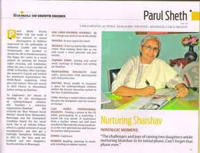 Parul's feature in "100 Growth Enginges"