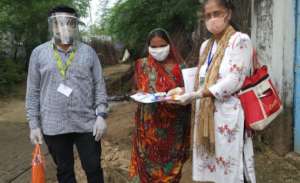 Distribution of hygiene kit