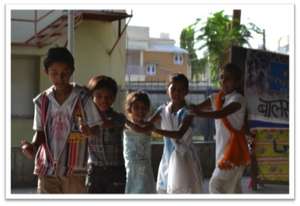 Children performing at vacation camp