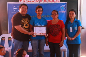 A certificate of appreciation from the barangay
