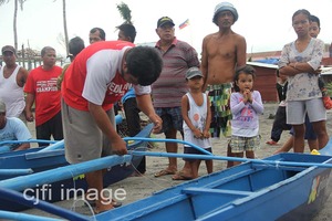 Fisher folks assembles their new fishing boats