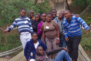 The children visiting a Game Reserve