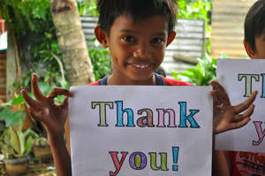 Thanks so much for supporting Tacloban's kids