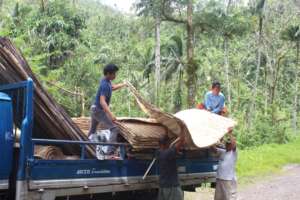 Building materials for a mountain village