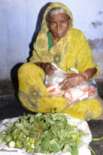 Donate Poor Oldage Woman by donating food provisio