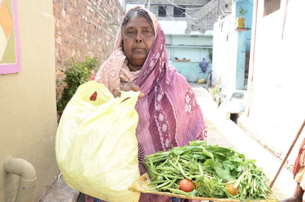 Elderly Women Receiving Monthly Food Support
