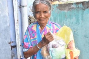 Elderly care suppor for poor old age women in Kurn