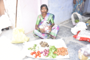 Poor Elderly Women receiving Monthly FoodProvision