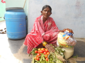 Woman surviving with monthly groceries donations