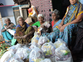 Sponsoring monthly groceries to poor oldage women