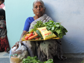 Sponsorship of food material to poor seniorcitizen