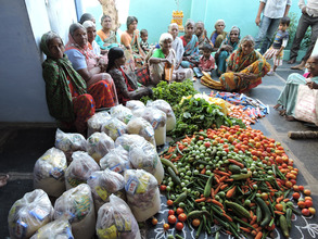 elderly people getting monthly provisions support