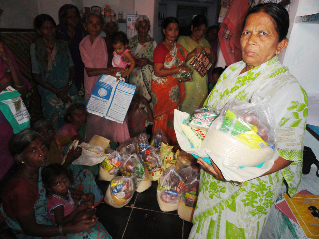 Sponsor food groceries to old age people in India