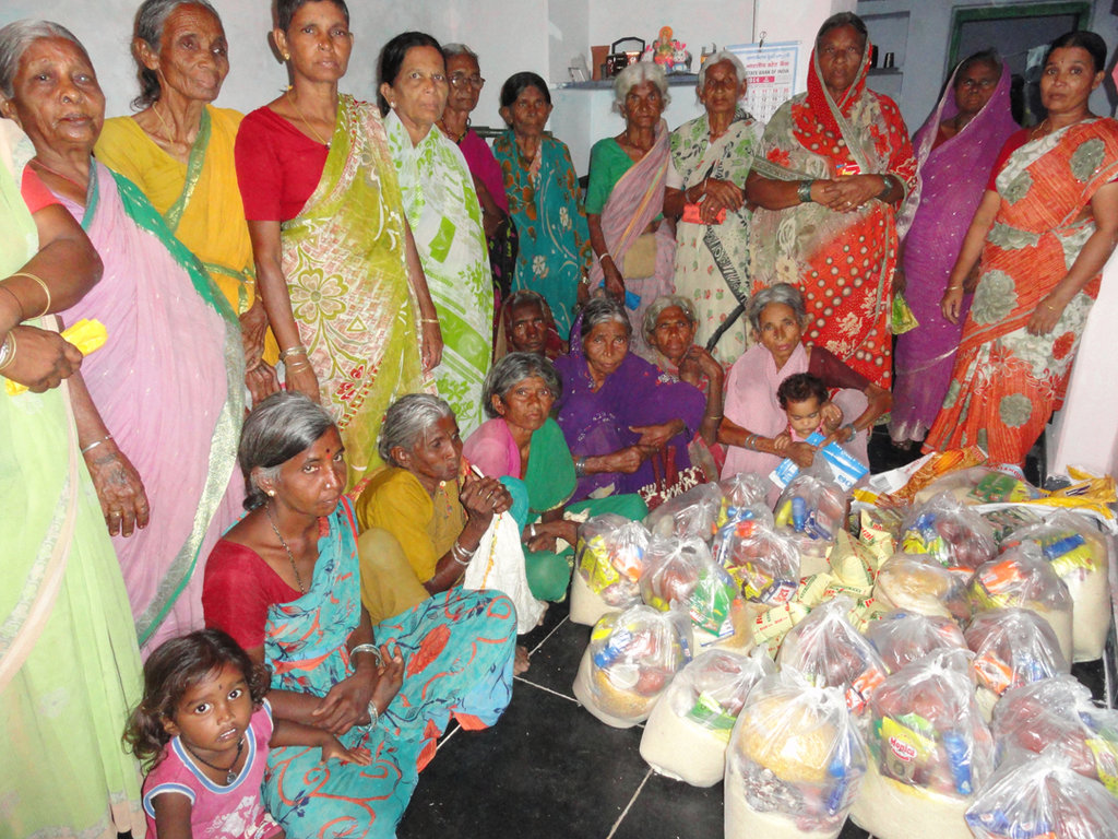 Sponsor food groceries to old age people in India