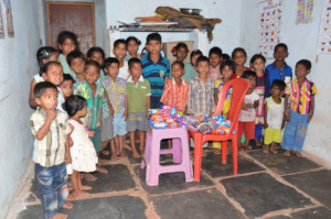 donation of snacks to poor families children india