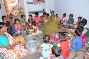 Meal donation to poor children in india