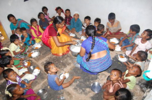 Sponsorship of meals for deprived children creches
