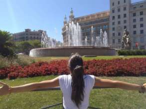 Vesela on a youth exchange in Spain