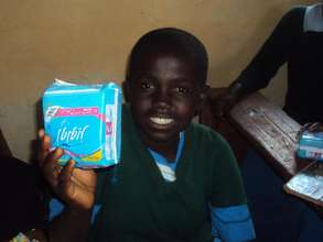 a girls showing her packet