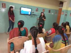 Spoken English class @ Sneha Seva Trust lab
