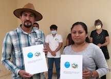 Melida Bonilla and the mayor of Perquin