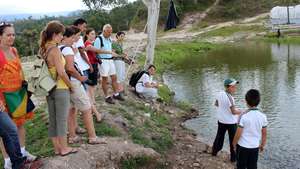 NOMAD visits the Tilapia fish lagoon