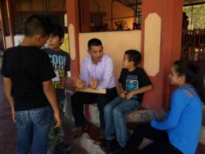 One of our mentors, Tony, and some of his students
