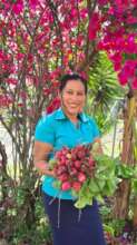 teacher with radishes