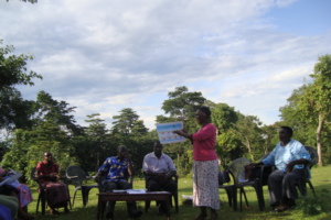 Ruth sharing healthy WASH practices