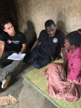 Ryan and Peter surveying a Lukalu Village member
