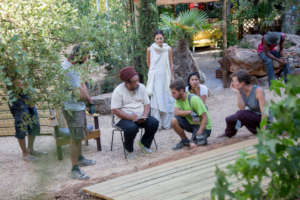 Moojibaba and the team working in Nirvana Garden