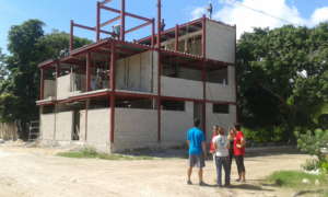 The new clinic, still under construction