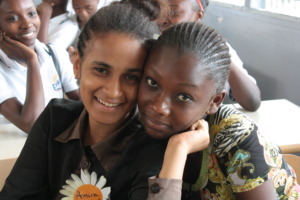 Two greenlight girls in Kinshasa