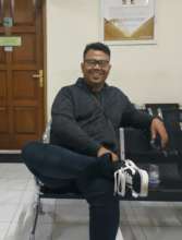 Nurdin after taking one of his entrance tests