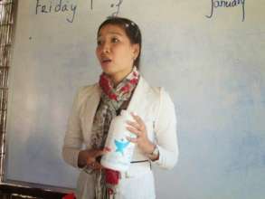 Learning about vitamins with our nurse