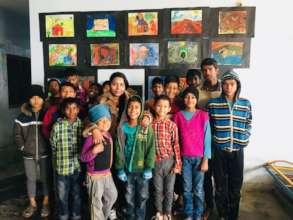 New artwork being proudly displayed