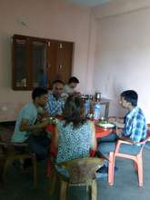 Nitin and Mina arrived after a long trek!