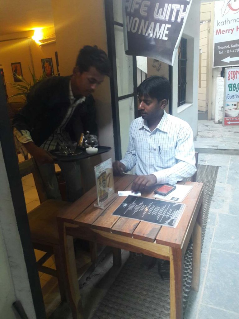 Samir at our charity cafe