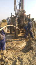 Drilling wells is muddy work