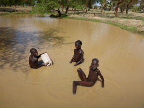Boys bathing in Gaikou village