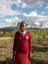 Yvonne in her school uniform
