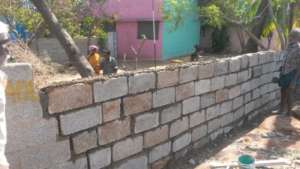 rebuilt compound wall